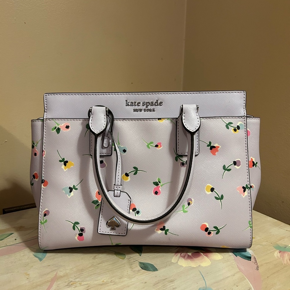 Kate Spade Floral Satchel - Light Pink